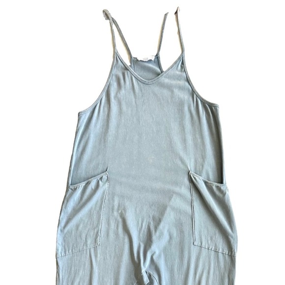 TALULAH Pants - Talulah S Small Blue Harem Jumpsuit Spaghetti Strap Racerback Pockets